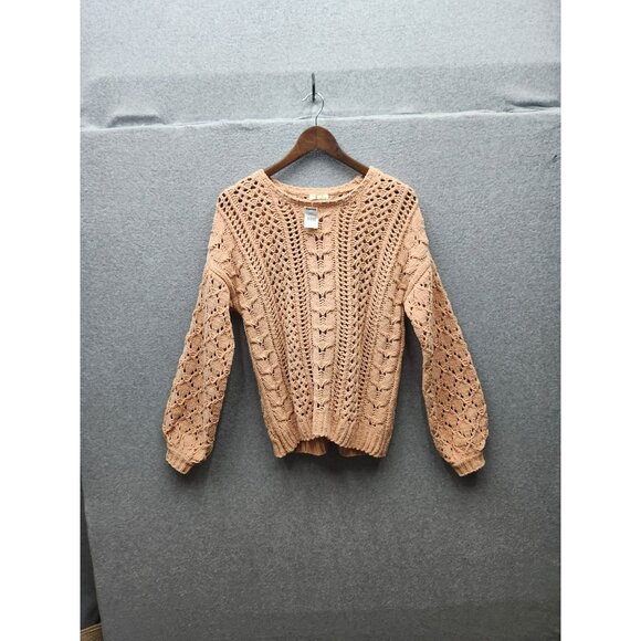 Sky & Sparrow Womens Peach Chenille Knit Sweater M - Picture 1 of 6
